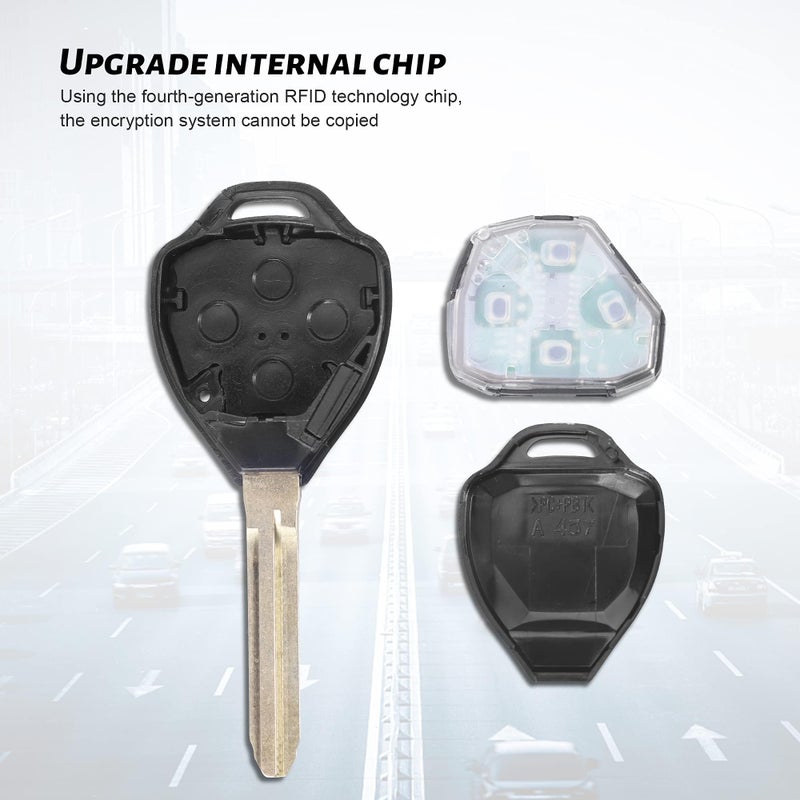 VOFONO Replacement Remote Key Fob Fits for Toyota Camry 2007 2008 2009 2010 2011/Corolla 2009-2010 Keyless Entry Remote Control FCC ID: HYQ12BBY, 89070-06232(Pack of 2) - Image 4